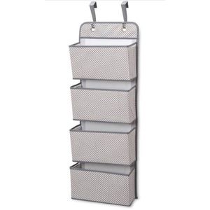 4 Pocket Over The Door Organizer Gray